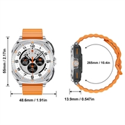 GT99 2-i-1 sports-smartwatch med trådløse øretelefoner - sølv / orange