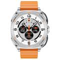 GT99 2-i-1 sports-smartwatch med trådløse øretelefoner - sølv / orange
