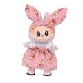 Sæt med kjole og pandebånd til havefest til Labubu minifigur 17cm - pink
