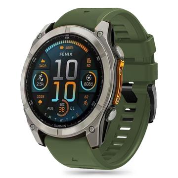 Garmin Fenix 5X/5X Plus/6X/6X Pro/7X/8 Tech-Protect Silikone line rem - 51mm - Militærgrøn