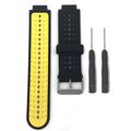 Garmin Forerunner 235/630/735 Dobbeltfarvet Silikone Sportsrem - Sort / Gul