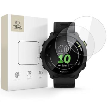 Garmin Forerunner 55 Tech-Protect Glass Fit+ Skærmbeskyttelse Hærdet Glas - 2 stk. - Klar