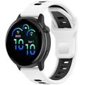 Garmin Vivoactive 6 Dobbeltfarvet Silikone Sportsrem - Hvid / Sort