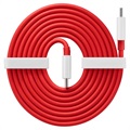 OnePlus Warp Charge USB Type-C Kabel 5481100048 - 1.5m - Rød / Hvid