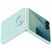 Samsung Galaxy Z Flip7 Silikone Cover med Ring EF-PF766TMEGWW - Lys cyan