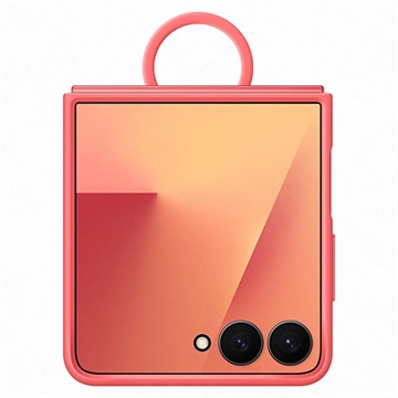 Samsung Galaxy Z Flip7 Silikone Cover med Ring EF-PF766TREGWW - Rød
