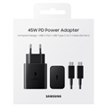 Samsung Super Fast USB-C Strømadapter EP-T4510XBEGEU - 45W - Sort