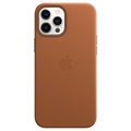 iPhone 12 Pro Max Apple Læder Cover med MagSafe MHKL3ZM/A - Saddelbrun
