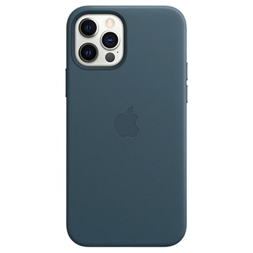 iPhone 12/12 Pro Apple Læder Cover med MagSafe MHKE3ZM/A - Østersøblå