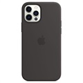 iPhone 12/12 Pro Apple Silikone Cover med MagSafe MHL73ZM/A - Sort