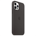 iPhone 12/12 Pro Apple Silikone Cover med MagSafe MHL73ZM/A - Sort