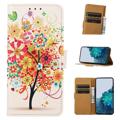 Glam Series Samsung Galaxy A14 Pung Taske - Blomstrende Træ / Farverig