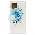 Glam Series Samsung Galaxy A42 5G Pung Cover - Blomstrede Træ / Blå