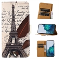Sony Xperia 1 V Glam Series Etui med Pung - Eiffeltårnet