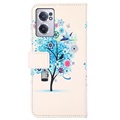 Glam Series OnePlus Nord CE 2 5G Pung Cover - Blomstrede Træ / Blå