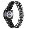 Samsung Galaxy Watch4/Watch4 Classic/Watch5 Glam Rustfrit Stål Rem - Sort