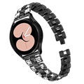 Samsung Galaxy Watch4/Watch4 Classic/Watch5/Watch6 Glam Rustfrit Stål Rem - Sort