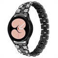 Samsung Galaxy Watch4/Watch4 Classic/Watch5/Watch6/Watch FE/Watch7 Glam Rustfrit Stål Rem - Sort