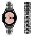 Samsung Galaxy Watch4/Watch4 Classic/Watch5/Watch6/Watch FE/Watch7 Glam Rustfrit Stål Rem - Sort