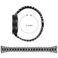 Samsung Galaxy Watch4/Watch4 Classic/Watch5/Watch6/Watch FE/Watch7 Glam Rustfrit Stål Rem - Sort