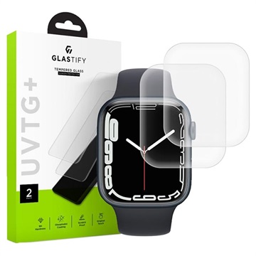 Glastify UVTG+ Apple Watch Series 9/8/7 Hærdet Glas - 41mm - 2 Stk.