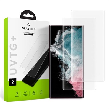 Glastify UVTG+ Samsung Galaxy S22 Ultra 5G Hærdet Glas - 2 Stk.