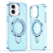 iPhone 17 Glitter Hybrid cover med kickstand - MagSafe-kompatibel