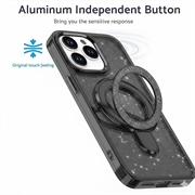 iPhone 15 Pro Max Glitter Hybrid cover med kickstand - MagSafe-kompatibel