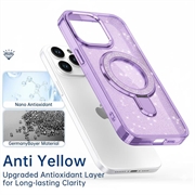 iPhone 16 Pro Glitter Hybrid cover med kickstand - MagSafe-kompatibel - Lilla