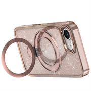 iPhone 16e Glitter Hybrid cover med kickstand - MagSafe-kompatibel - Ørkenguld
