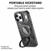 iPhone 17 Pro Max Glitter Hybrid cover med kickstand - MagSafe-kompatibel