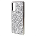 Glitter Series Samsung Galaxy S20 FE Hybrid Cover - Sølv