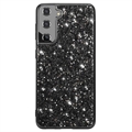 Samsung Galaxy S21 FE 5G Glitter Series Hybrid Cover - Sort