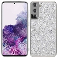Samsung Galaxy S21 FE 5G Glitter Series Hybrid Cover - Sølv