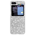 Samsung Galaxy Z Flip5 Glitter Series Hybrid Cover - Sølv