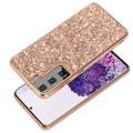 Glitter Series Samsung Galaxy S23 5G Hybrid Cover - Rødguld