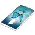 Lysende OnePlus 6 TPU Cover - Blå Sommerfugl