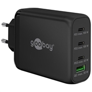Goobay 100W GaN-hurtigoplader med flere porte - 3x USB-C, USB-A