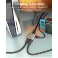 Goobay 2-til-1 HDMI-switch - 8K@60Hz - Grå