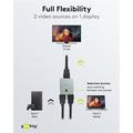 Goobay 2-til-1 HDMI-switch - 8K@60Hz - Grå