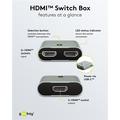 Goobay 2-til-1 HDMI-switch - 8K@60Hz - Grå
