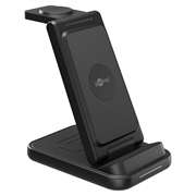 Goobay 3-i-1 trådløs oplader 15W - sort