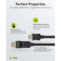 Goobay 4K DisplayPort til HDMI-kabel til projektor, tv og pc - 2m - sort