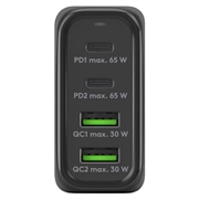 Goobay 68W PD GaN-hurtigoplader med flere porte - sort