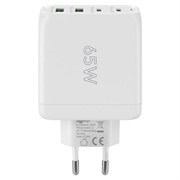 Goobay 68W PD GaN-hurtigoplader med flere porte - hvid