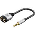 Goobay AUX 1-til-2-lydadapter/splitter - grå