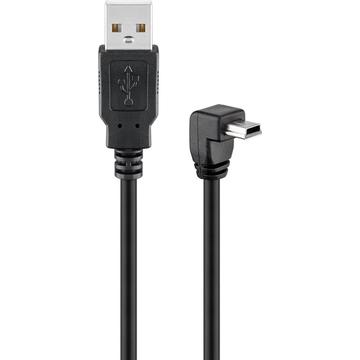 Goobay vinklet USB-kabel - A han / B han - 1,8 m - sort