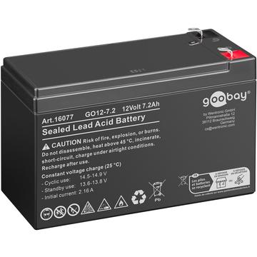 Goobay GO12-7.2 12V blybatteri - 7200mAh