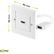 Goobay HDMI 2.0 Vægudtag - Hvid
