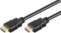 Goobay 4K HDMI 1.4 Kabel med Ethernet - Guldbelagt - 1m - Sort